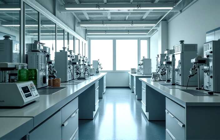 Modern, clean laboratory environment with advanced equipment