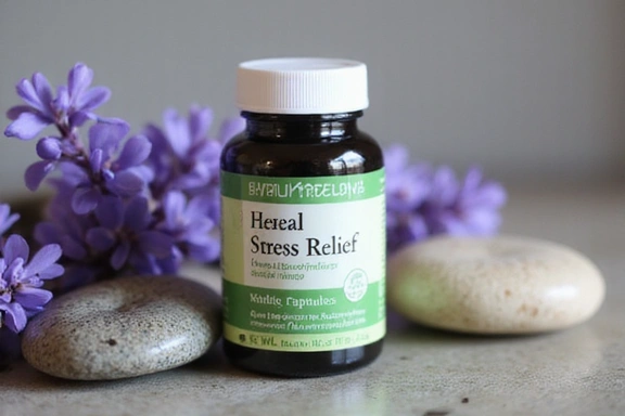 Herbal Stress Relief Capsules bottle